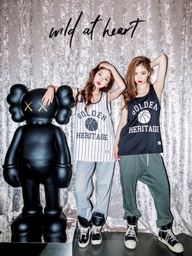 「chuu（チュー）のアイテム（トップス）」を使った、츄さん（レディース・164cm）の夏コーディネート