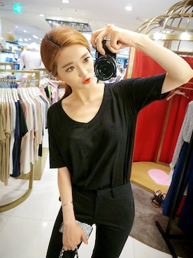 「black」｜츄さん（レディース・164cm）の夏コーディネート