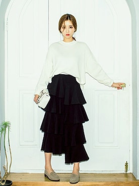 「chuu（チュー）のアイテム」を使った、츄さん（レディース・164cm）の夏コーディネート