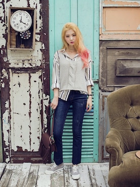 「beige」｜츄さん（レディース・164cm）の夏コーディネート