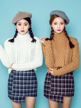 「chuu（チュー）のアイテム（トップス）」を使った、츄さん（レディース・164cm）の秋コーディネート