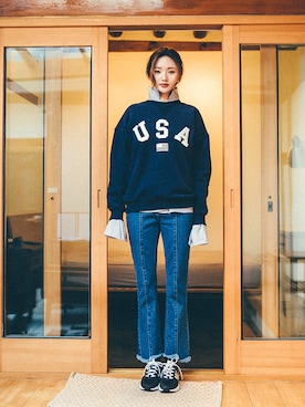 「chuu（チュー）のアイテム」を使った、츄さん（レディース・164cm）の冬コーディネート