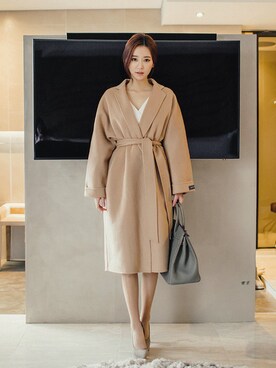 「chuu（チュー）のアイテム（ジャケット/アウター）」を使った、츄さん（レディース・164cm）の冬コーディネート