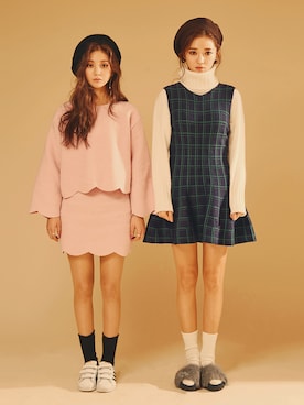 「chuu（チュー）のアイテム」を使った、츄さん（レディース・164cm）の冬コーディネート