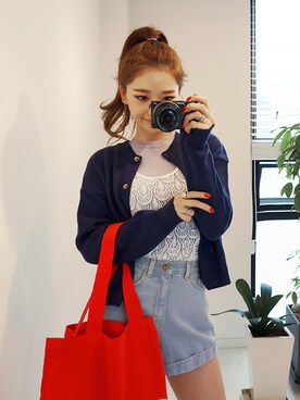 「chuu（チュー）のアイテム」を使った、츄さん（レディース・164cm）の春コーディネート