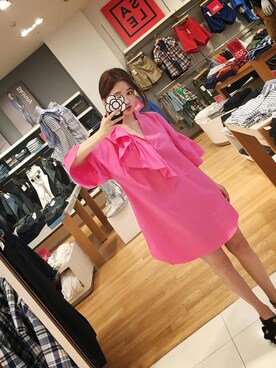 「Chuu」｜「アイテム（ワンピース/ドレス）」を使った、츄さん（レディース・164cm）の夏コーディネート