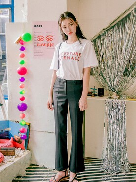 「chuu（チュー）のアイテム」を使った、츄さん（レディース・164cm）の夏コーディネート