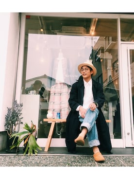 「Paul Smith（ポールスミス）のアイテム（その他アウター）」を使った、らすとおさむらいさん（メンズ・170cm）の春コーディネート