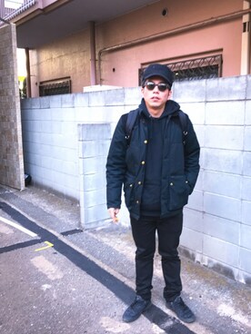 「Carhartt WIP（カーハートダブリューアイピー）のアイテム（ブルゾン）」を使った、本物さん（メンズ・172cm）の冬コーディネート