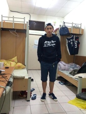 「アイテム（モッズコート）」を使った、paulzhangさん（メンズ・170cm）の夏コーディネート