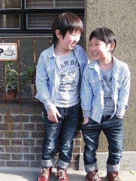 「アイテム（ブーツ）」を使った、Shinobu Shimizuさん（キッズ・130cm・10代）の秋コーディネート