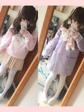 「Nile PERCH（ナイルパーチ）のアイテム（スウェット）」を使った、らくさん（レディース・145cm）の冬コーディネート