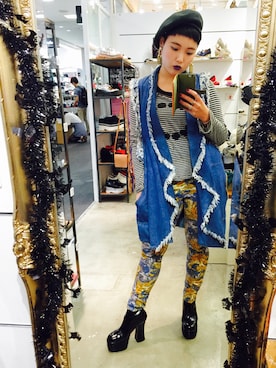 「Jeffrey Campbell（ジェフリーキャンベル）のアイテム（帽子）」を使った、NONOKOさん（レディース・151cm）の秋コーディネート