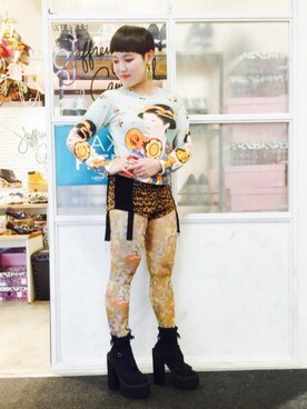 「UNIF（ユニフ）のアイテム（パンツ）」を使った、NONOKOさん（レディース・151cm）の冬コーディネート