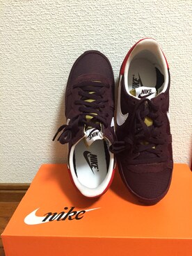 「NIKE（ナイキ）のアイテム（スニーカー、レッド系）」を使った、めいさん（レディース・153cm）の冬コーディネート