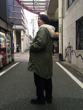 「JULIAN DAVID（ジュリアン デイヴィッド）のアイテム」を使った、正盛さん（メンズ・172cm）の冬コーディネート