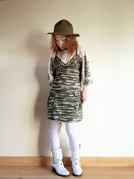 「JUNYA WATANABE MAN（ジュンヤワタナベマン）のアイテム（ワンピース/ドレス）」を使った、RYOKOさん（レディース・151cm）の秋コーディネート