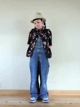 「Lee（リー）のアイテム（パンツ）」を使った、RYOKOさん（レディース・151cm）の春コーディネート