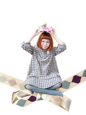 「bulle de savon（ビュルデサボン）のピマコットンウィンドペンさんかく衿ワンピース（ワンピース、ベージュ系）」を使った、SONGSHUYAさん（レディース・158cm）の冬コーディネート