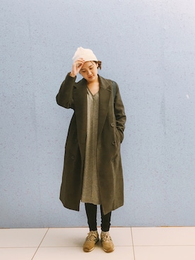 「MUJI Labo（ムジラボ）のアイテム（キャップ）」を使った、adiaaaaaaaさん（レディース・164cm）の秋コーディネート