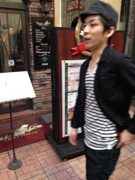 「FACTOTUM（ファクトタム）のアイテム（帽子）」を使った、alohana1010さん（メンズ・165cm）の春コーディネート