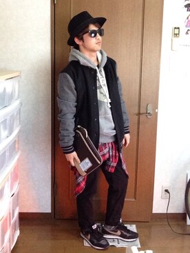 RIOSANさん（メンズ・165cm）の冬コーディネート