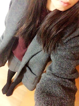 「NICE CLAUP（ナイスクラップ）のアイテム（チェスターコート）」を使った、aakaさん（レディース・166cm）の冬コーディネート
