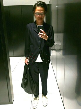 「Martin Margiela」｜「アイテム（スラックス）」を使った、yasudaさん（メンズ・184cm）の春コーディネート