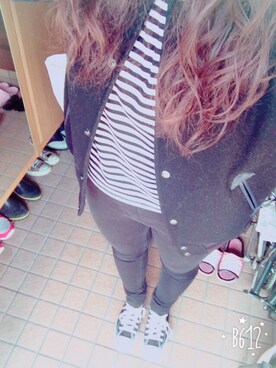 「学校」｜「アイテム（ブルゾン）」を使った、run*さん（レディース・164cm）の秋コーディネート