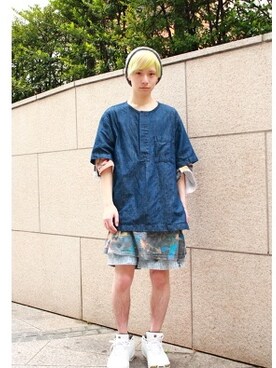 「HIRO（ヒロ）のアイテム（Tシャツ/カットソー、その他）」を使った、ryouchidaさん（メンズ・167cm）の冬コーディネート