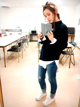 「Factor=（ファクターイコール）のアイテム（財布/小物）」を使った、るーさん（レディース・160cm）の冬コーディネート