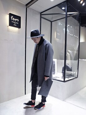 「repos（ルポ）のアイテム（ダウンジャケット/コート）」を使った、Repos.羊騎龍さん（メンズ・179cm）の冬コーディネート