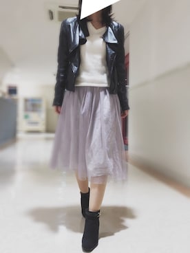 「Switch（スウィッチ）のアイテム」を使った、里瀬さん（レディース・156cm）の春コーディネート