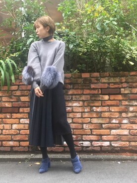 「OSMOSIS（オズモーシス）のアイテム（シューズ）」を使った、OHARUさん（レディース・158cm）の秋コーディネート