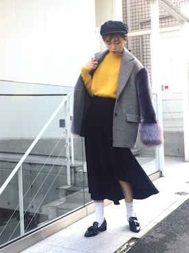 「アイテム（ジャケット/アウター）」を使った、OHARUさん（レディース・158cm）の秋コーディネート