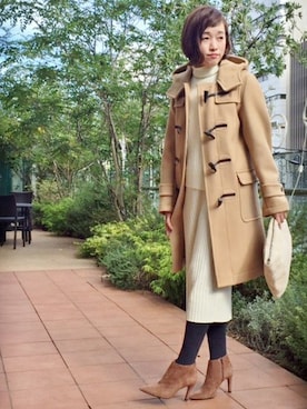 「MACKINTOSH」｜「アイテム（ダッフルコート）」を使った、Tomotomoさん（レディース・160cm）の秋コーディネート
