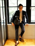 フェリージ Feligi レザートートバッグ ビジネス　ネイビー　11-91 極上☆フェリージ/Felisi【☆11-91/トートバッグ】レザー トート