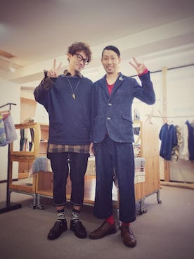 「OWL（オウル）のアイテム」を使った、イシバシトモヒロさん（メンズ・173cm）の秋コーディネート