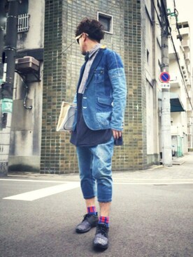 「LuncH（ランチ）のアイテム」を使った、イシバシトモヒロさん（メンズ・173cm）の冬コーディネート