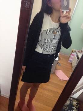 「UNIQLO（ユニクロ）のアイテム（Skirt、ブルー系）」を使った、ミーさん（レディース・146cm）の春コーディネート