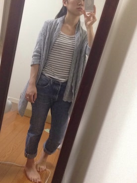 「FOREVER 21（フォーエバー トゥエンティーワン）のアイテム（Other outerwear、グレー系）」を使った、ミーさん（レディース・146cm）の夏コーディネート