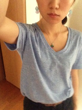 「アイテム（アクセサリー、パープル系）」を使った、ミーさん（レディース・146cm）の夏コーディネート