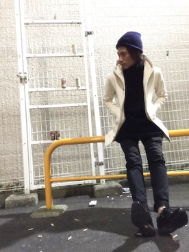 「栄」｜「アイテム（その他アウター）」を使った、AKKYさん（メンズ・172cm）の秋コーディネート