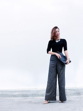 「wearsg」｜「アイテム（ニット/セーター）」を使った、Beatrice Tanさん（レディース・164cm）の冬コーディネート
