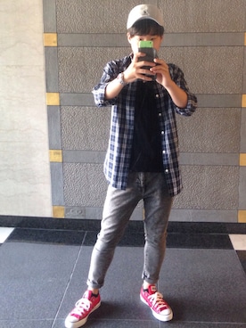 「自撮り」｜Atsushi      さん（メンズ・167cm・10代）の夏コーディネート