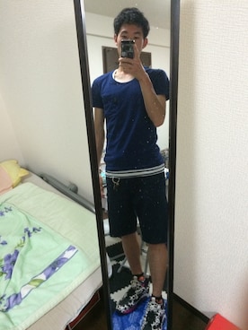 「ショッピング」｜「アイテム（財布/小物）」を使った、T.HRSWさん（メンズ・170cm）の夏コーディネート