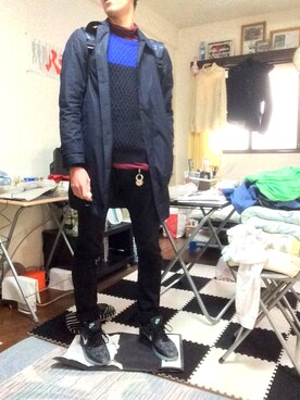 「アイテム（キーケース/キーアクセサリー）」を使った、T.HRSWさん（メンズ・170cm）の冬コーディネート