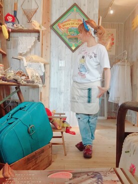 「前picと同じです☺︎のアイテム（トップス、その他）」を使った、おやつ。さん（レディース・152cm）の夏コーディネート