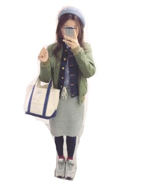 「JOURNAL STANDARD relume（ジャーナルスタンダード　レリューム）のアイテム（スタジャン）」を使った、guriさん（レディース・162cm）の冬コーディネート