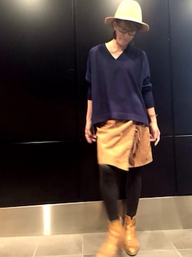 「アイテム（アクセサリー）」を使った、yazawa193さん（レディース・165cm・50代）の秋コーディネート